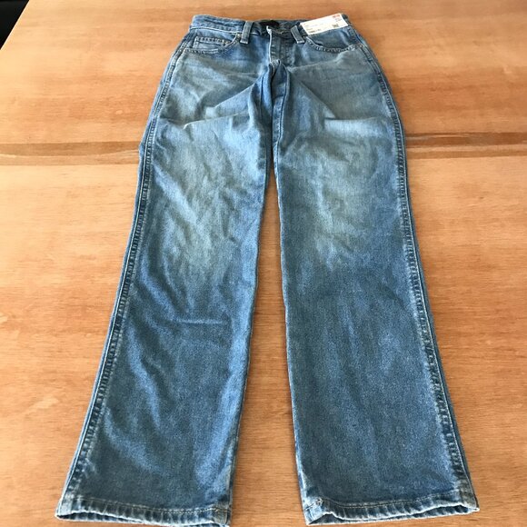 Uniqlo Stretch Slim Ankle Kaihara Fabric Jeans Women 22 Blue Mid Rise Stretch - Picture 1 of 12